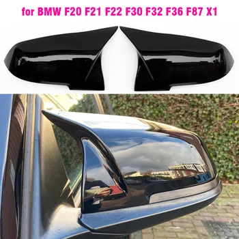 1 Пара Боковых Крышек Зеркала заднего вида Для BMW 1 2 3 4 Серии F20 F30 F31 F32 F34 F36 E84 2014-2018 ABS Черный глянец