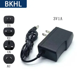 (1 шт./лот) 3V1A адаптер питания 3v1A зарядное устройство радио светодиодный адаптер питания подходит для ЕС/США/AU/UK