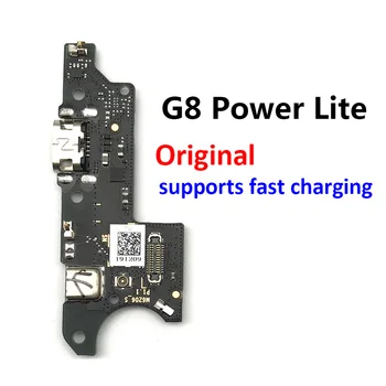10 шт./лот, USB-порт для зарядки, плата с гибким кабелем, соединительные детали для микрофонного модуля Motorola Moto G8 Power Lite