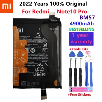 100% Оригинальные Аккумуляторы Xiao mi Высокого Качества 5000 мАч BM57 Для Xiaomi Mi Redmi Note10 Pro Для мобильных телефонов + Бесплатные инструменты