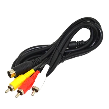 100 шт. высококачественный AV-кабель с никелевым покрытием для SEGA Saturn 3RCA, шнур для SS, аудио-видео кабель 1,8 м