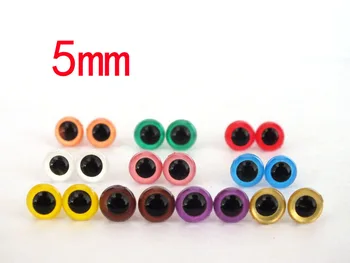 1000шт 5 мм и 6 мм 10 цветных защитных глаз изготовление кукольных защитных глаз- вязаные игрушки для кукол цветные игрушечные глазки Оптом