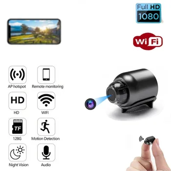 1080P HD Мини Беспроводная Камера Ночного Видения Wifi IP-камера с функцией обнаружения движения, Видеокамера с Сигнализацией, Многопользовательский удаленный мониторинг Espiar Kam