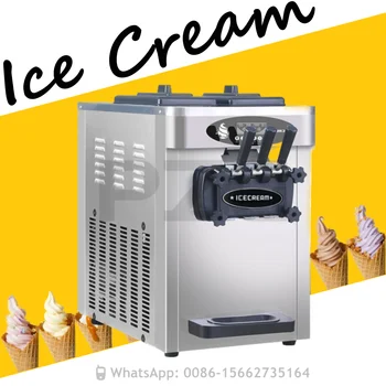 110/220 В Коммерческая автоматическая Машина для приготовления мягкого мороженого с тремя Вкусами Для ресторана
