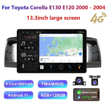 13,3 дюймов HD Мультимедиа Для Toyota Corolla E130 E120 2000-2004 Автомобильный стерео Радио Android Видео 2K GPS Carplay 4G WIFI