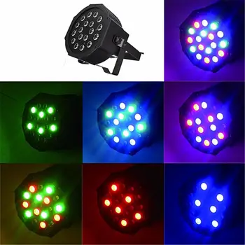 18 Вт RGB LED сценическое освещение Par DMX-512 Освещение Лазерный проектор для вечеринки DJ Light