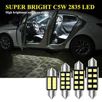 1шт автомобильное внутреннее освещение гирлянда 31 мм 36 мм 39 мм 41 мм автомобильная светодиодная пластина багажника c5w c10w led canbus лампа для чтения купольная лампа 12v