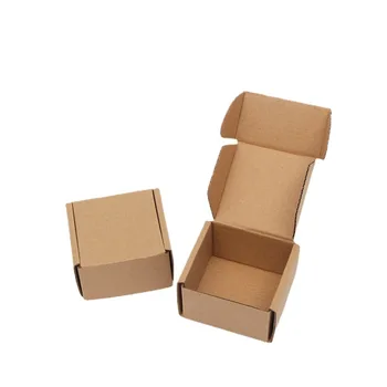 20 шт./лот, Коричневые Маленькие Бумажные Коробки для деловой Почтовой Упаковки, 3-слойная Сверхтвердая Бумажная Почтовая коробка, коробка для Экспресс-доставки