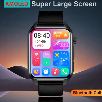 2022 Bluetooth Call Смарт-Часы Мужские AMOLED 368*448 HD Экран, Всегда Отображающие Часы С Пользовательским Циферблатом NFC SmartWatch Для Huawei Xiaomi