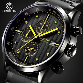 2023 Новые Мужские кварцевые часы OCHSTIN от ведущего бренда, цельностальные водонепроницаемые часы для отдыха, спортивные деловые часы Relogio Masculino