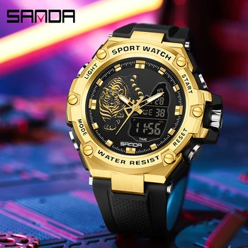 2023 Новые Мужские Часы SANDA Спортивные Военные 50 М Водонепроницаемые Цифровые Наручные Часы для Мужчин Секундомер Relogio Masculino 3171