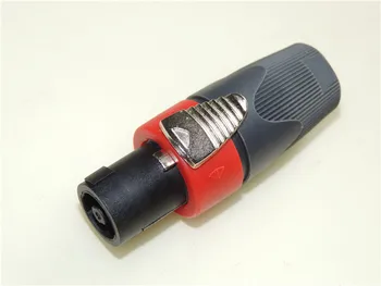 20ШТ высококачественный Красный 4-контактный штекер Speakon, совместимый с разъемом аудиокабеля