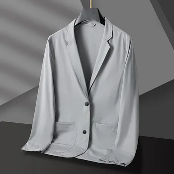 2841-R-Повседневный мужской пиджак в корейском стиле, приталенный деловой костюм без глажки, весенний новый маленький мужской пиджак