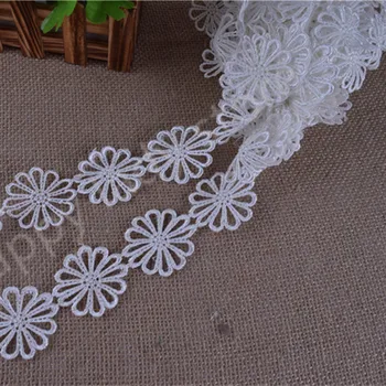 29 ярдов Белого Круглого цветка, Венецианское кружево, Викторианское кружевное свадебное ремесло, ширина шитья: 4,8 см