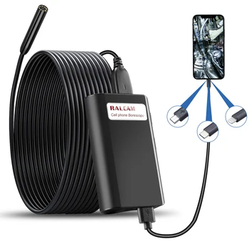 2MP 1080P Полужесткий кабель для iphone и Android OTG Проводной эндоскоп для мобильного телефона, камера-Бороскоп, Цифровой микроскоп, Отоскоп