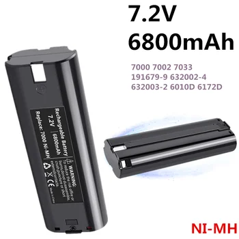 2Pack 7,2 V 6,8 Ah Ni-Mh-Batterie Kompatibel Mit  7000 7002 7033 191679-9 632002-4 632003-2 6010D 6172D Akku-werkzeug