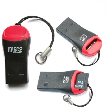 2ШТ USB 2.0 T-Flash Micro SD TF Устройство Чтения Карт памяти Мини-Картонный Свисток В Стиле Портативной Легко Переносимой карты microSD мобильного телефона