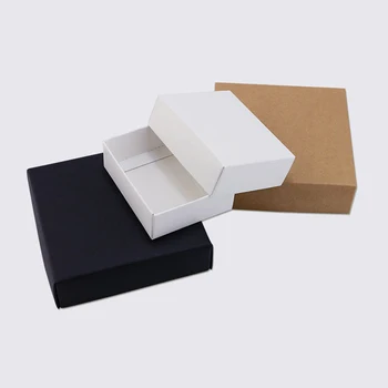 3 цвета Коричневая Выдвижная коробка для чая, подарочная упаковка из крафт-бумаги, изготовленная на заказ Розничная хозяйственная сумка