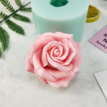 3D Цветущая Роза Силиконовая форма для Мыла Ручной работы 