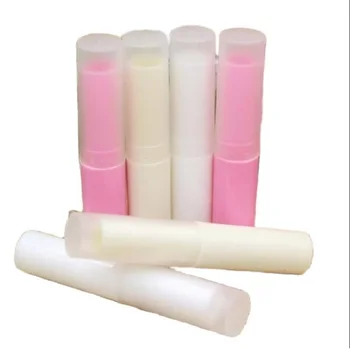 3G/4G 100 шт./лот, белый/бежевый/розовый тюбик бальзама для губ с матовой крышкой, пустой тонкий контейнер для бальзама для губ, Пластиковая упаковка для губной помады