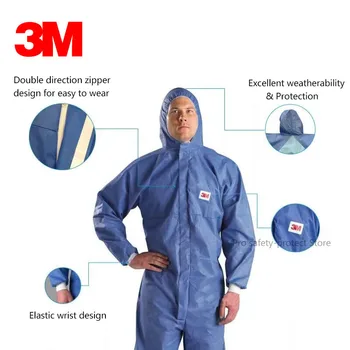 3M 4532 Защитный комбинезон Одежда для чистых помещений Антистатическая Антихимическая защита от брызг жидкости Эффективные частицы от радиации