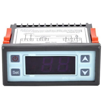 3X STC-200 Цифровой Термостат Регулятор Температуры Микрокомпьютерный Контроллер охлаждения Отопления AC220V