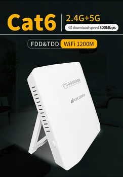 4G LTE Cat6 Маршрутизатор FDD DL300/50 Мбит/с Диапазон 1/3/5/7/8/20/38/40/41 700/900/1800/2100/2600 МГц 100 пользователей переменного тока 1200 Мбит/с