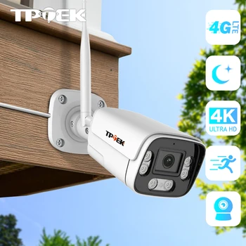 4K 8MP 4G SIM-карта IP-Камера WIFI 1080P 5MP Наружная Защита Безопасности Serveillance Bullet CCTV 3G CamHi CamHipro Уличная Камера