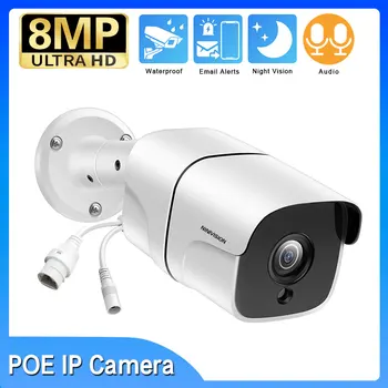 4K CCTV POE IP-камера безопасности 8MP Уличная Водонепроницаемая Камера видеонаблюдения с пулевым Обнаружением движения Смартфон P2P