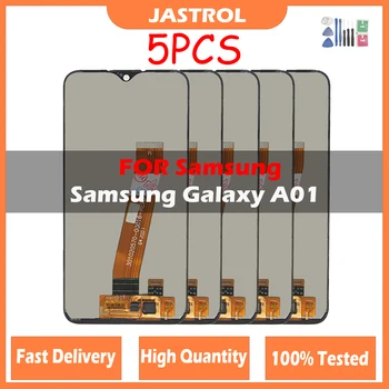 5 шт./лот ЖК-дисплей Для Samsung Galaxy A01 A015 ЖК-дисплей с сенсорным экраном, Сменный Дигитайзер A015F A015G A015DS С Рамкой