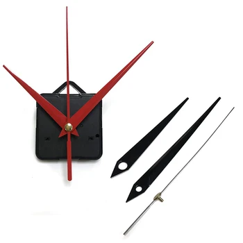 50 шт., креативный кварцевый часовой механизм с металлическими черными, красными, белыми, серебряными стрелками, бесшумный механизм, настенные часы, комплект для замены