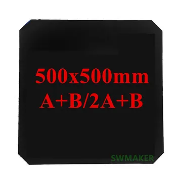 500x500 мм Магнитная Клейкая лента для печати, Наклейка для печати, Гибкая Пластина для DIY Wanhao Duplicator 9 D9/300/400/500 3D принтер