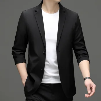 5510-Мужской модный повседневный маленький костюм, мужская корейская версия приталенного костюма, куртка 108, однотонная куртка