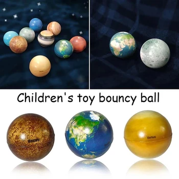 6,3 см, Игрушечные шарики с Восемью Планетами, Красочная Надувная губка, эластичная печать, Звездный шар, Сжимающие Шарики, Развивающие игрушки для снятия стресса