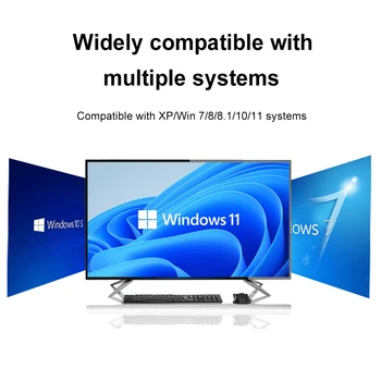 600 М Беспроводная Сетевая карта Бесплатный привод USB Сетевая карта WiFi Приемник Подключи и играй Совместим с Windows Vista/XP/Win7/8/10/11