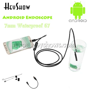 7 мм HD Водонепроницаемый Медицинский Эндоскоп Android Камера Трубка Видео Мини USB Бороскоп Инспекционная Труба Эндоскопия С 6 светодиодными Лампами