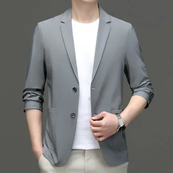 7083-мужская новая корейская модная профессиональная куртка для делового отдыха, роскошный костюм в стиле Yinglun
