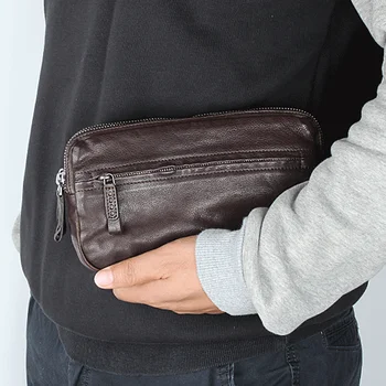 AETOO Оригинальный клатч ручной работы из воловьей кожи в стиле ретро, длинный кошелек с несколькими слотами, многофункциональная деловая сумка