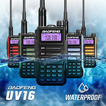Baofeng UV16 Портативная рация 10 Вт версия VHF UHF Двухдиапазонная Двухсторонняя CB Ham Радио Портативный Приемопередатчик Мощный кабель Type-C
