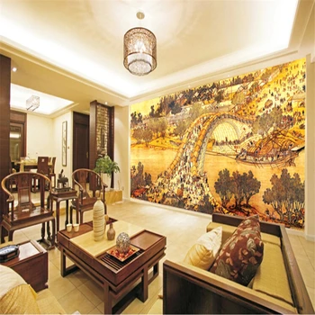 beibehang Пользовательские фотофоновые обои ТВ картина обои для большой гостиной qingmingshanghetu 3D фреска обои