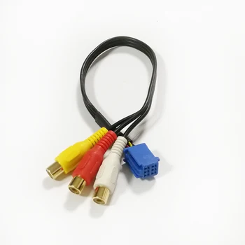 Biurlink 6-контактный провод RCA, автомобильный DVD-навигационный кабель RCA Line Out, адаптер для Toyota Navigation, Синий 6-контактный штекер