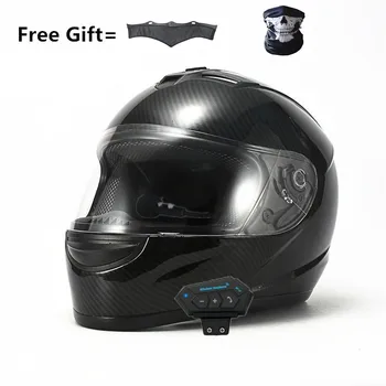 Bluetooth-совместимый шлем Casco Moto для мотоциклистов, безопасный для всего лица, Мотоциклетные шлемы, Матовый черный Размер от S до XXL