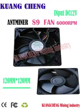 BTC Antminer S9 Miner оригинальный аутентичный Вентилятор 12 см 6000 об/мин Охлаждающий Вентилятор Для Innosilicon A9 A8 S9K S19 T17 KD3 L7 D9
