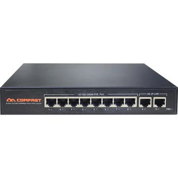 Comfast 10 портов 10/100/1000 Gigabit Ethernet Сетевой коммутатор POE с блоком питания 48 В CF-SG181P