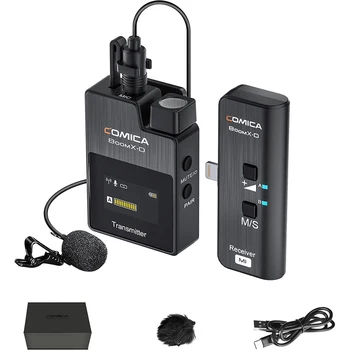 COMICA BoomX-D MI1 (TX + MI RX) Цифровая Беспроводная микрофонная система 2.4G Lav Mic для записи видеоблогов в прямом эфире