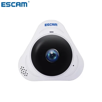 ESCAM Q8 HD 960P 1.3MP Панорамный Монитор 360 Градусов Fisheye WIFI ИК-Инфракрасная камера С Двусторонним Аудио/Детектором движения MAX 128G