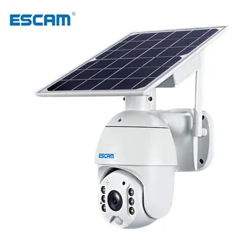 ESCAM QF280 1080P Облачное Хранилище PT WIFI Батарея PIR Сигнализация IP Камера С Солнечной Панелью Ночного Видения Двухсторонняя IP66 Водонепроницаемая