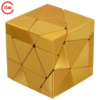 fs limCube Волшебный Куб 3D Печать GhostZ 2x2 перекос Золотой Пазл Развивающие Твист Мудрость Игрушки бесконечный куб cubo magico