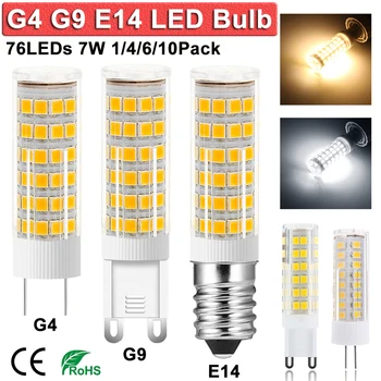 G4 G9 E14 Мини Светодиодные Лампы SMD2835 7 Вт Кукурузный Светильник Для Домашнего Внутреннего Освещения Заменить 60 Вт Галоген Для Люстры Прожектор AC85-265V Лампа