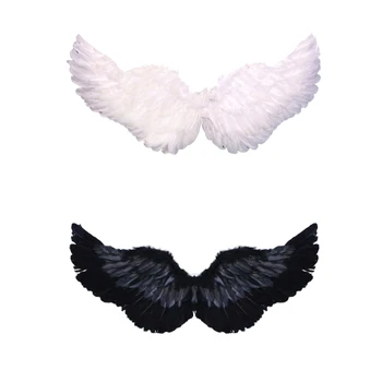 H9ED, Ретро Праздничная вечеринка, Крылья Ангела для Мужчин и женщин, декоративные крылья из натуральных перьев